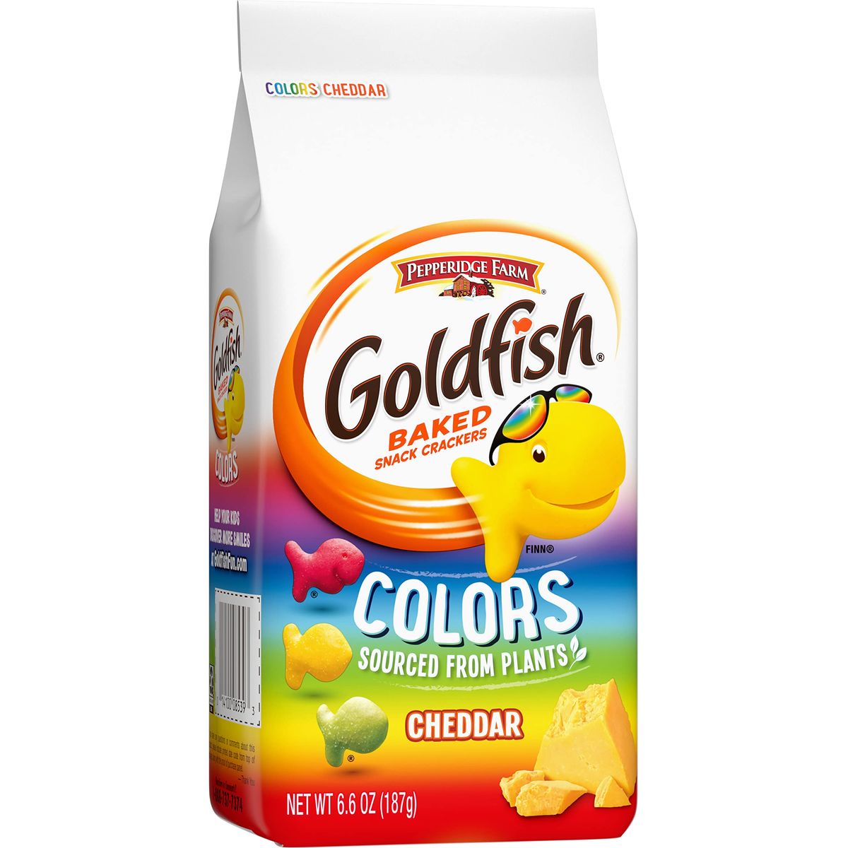 Goldfish Colors Cheddar Cheese Crackers Baked Snack Crackers 66 oz Bag Pack of 6