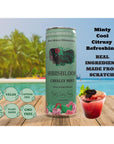 Hibisbloom Cavally Mint Organic Red Hibiscus Spearmint Lemon Lime Orange Blossom 8Pack x 12oz Cans  25 Calories Slow Brew from Scratch 5000mg Hibiscus