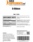 BULKSUPPLEMENTS.COM D-Ribose Powder - Peak ATP - Ribose Powder - Ribose Supplement - D Ribose Powder Bulk - 5g (5000mg) per Serving, 100 Servings (500 Grams - 1.1 lbs)