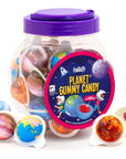 Funtasty Planets Gummy Balls Candy with Jam Center Bubblegum Flavor 19Ounce Jar 30 Count  Party Favors