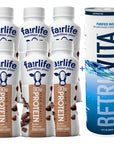 Fairlife Protein Shakes  Nutrition Plan Protein Shake  Chocolate Vanilla Strawberry  Core Power Elite  Fair life Protein Shakes Variety Pack 115 Fl Oz Pack of 7  Plus Canned Water to Help you stay Hydrated  Limited Edition