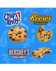 CHIPS AHOY! Cookie Variety Pack, Original Chocolate Chip with Reese's Peanut Butter Cups & Chewy Hershey's Fudge Filled Soft Cookies, 50 Snack Packs (2 Cookies Per Pack)