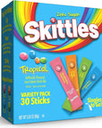 Skittles Singles To Go Tropical Variety Pack Watertok Powdered Drink Mix Includes 4 Flavors Strawberry Starfruit Mango Tangelo Kiwi Lime Pineapple Passionfruit 1 Box 30 Servings