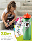 Gatorade Water Bottle with 6 Convenient Gatorade Zero Powder Packets for Hydration on the Go bundle by Schoolhouse Snacks