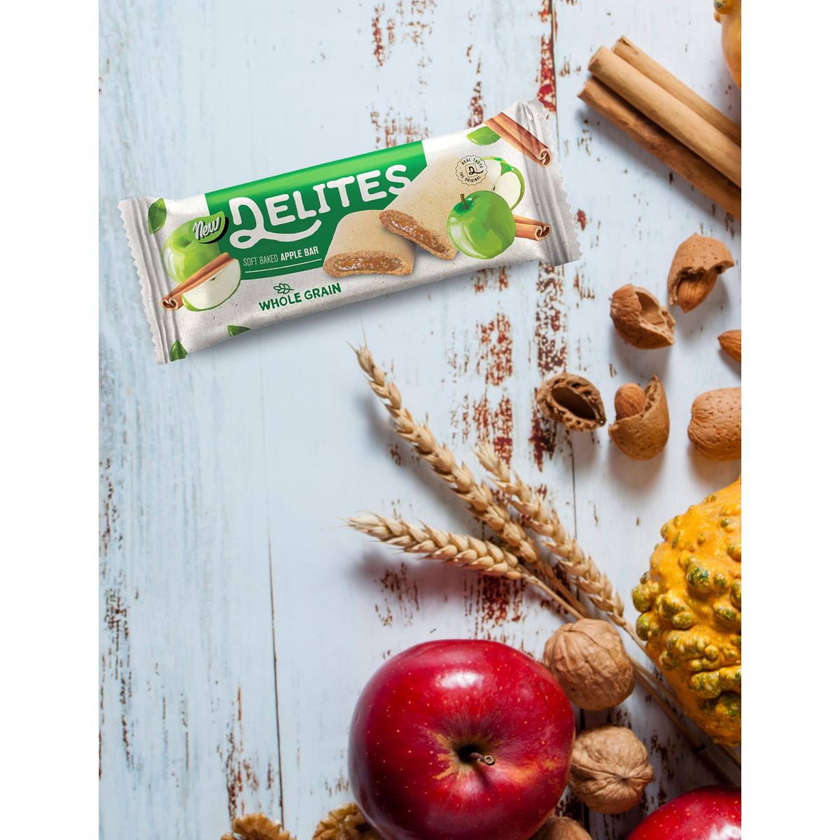 Delites Soft Baked Breakfast Bars Made with Whole Grain Apple Bar 088 Oz Pack of 24  GREAT GIFT CHOICE for friends family students coworkers teens love one classmates