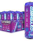 EHPlabs x Ghostbusters OxyShred Healthy Energy Drink  Zero Sugar Energy Drinks Green Tea Extract Vitamin C  L Carnitine  Zero Carbs Zero Calories Clean Caffeine  Ecto Freeze 12Pack