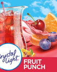 Crystal Light Packets  Fruit Punch Drink Mix 12 Pitcher Packets  Refreshing Beverage Powder for Parties  Daily Hydration  Instant Fruit Punch Powder Packets 12 Pack