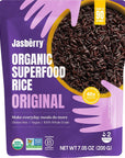 Jasberry Organic Rice  Superfood Rice with High Antioxidants Ready to Eat or Heat 100 Jasberry Rice NonGMO GlutenFree USDA Certified Organic Vegan