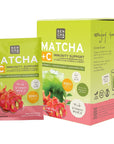 SEN CHA Naturals Dragonfruit Green Tea  C Effervescent Drink Mix with 200 Vitamin C Japanese Matcha Powder Acerola Cherry Coconut Water Powder Orange Peel Turmeric  Ginger Pack of 10