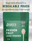 Judees Passion Fruit Juice Powder 4 oz  Delicious and 100 GlutenFree and KetoFriendly  Blends Well in Smoothies and Drinks  Great for Baking and Flavoring