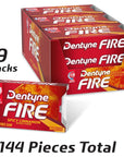 Dentyne Fire Spicy Cinnamon Sugar Free Gum, Pack of 9 (144 Total Pieces)