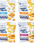 Savorease Crispy Melts Starter Pack  Crunchy GlutenFree  NonDairy Dissolvable Finger Food for Soft Diets Made from PlantBased Ingredients with No Added Sugar  4 Pack