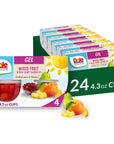 Dole Fruit Bowls Mixed Fruit in Black Cherry Flavored Gel, Back To School, Gluten Free Healthy Snack, 4oz, 24 Total Cups