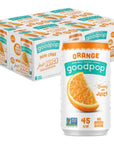 Goodpop Just Juice  Sparkling Water  24 pack  75OZ  Orange