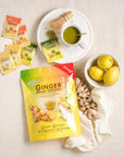 Prince of Peace Instant Ginger Honey Crystals Assorted Lemon Turmeric Matcha 30 Sachets  pack of 2  Instant Hot or Cold Beverage that Soothes Throat  Easy to Brew  Drink Like a Tea  Gluten Free  Real Ginger