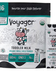 Voyager Toddler Milk On The Go, USDA Organic Shelf Stable Whole Milk Powder, Great for Travel, No Refrigeration, Gluten Free with No GMO's and No Antibiotics for Kids, 16 Sachets of 15g