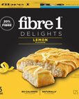 Fibre 1 Delights Bar Lemon Flavour 5ct 125g44oz Imported from Canada