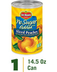 Del Monte Canned Sliced Peaches in Sweet Water No Sugar Added 145 Ounce