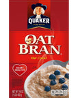 Quaker Hot Oat Bran Hot Cereal 16 Ounce Box