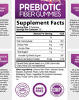 Prebiotic Fiber Gummies 4g, Daily Gummy Fiber Supplement, Digestive Health Support - Supports Regularity & Digestion Health for Adults, Plant Based Soluble Fiber, Non-GMO, Berry Flavor - 60 Gummies