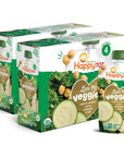 Happy Tot Organics Love My Veggies Stage 4, Zucchini, Pear, Chickpeas & Kale, 4.2 Ounce Pouch (Pack of 16) packaging may vary