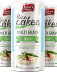 LIEBERS Rice Cakes Kosher Certified Snack Dairy Free Wheat Free Gluten Free And Vegan options pack of 3 Multi Grain