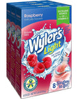 Wylers Light Singles To Go Powder Packets Water Drink Mix Raspberry 8 Packets per Box 24 total Packets Pack of 3