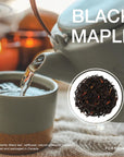 Black Maple Tea by Tea Formula  Black Tea Safflower  20 Organic Pyramid Teabags  Organic Tea Blend  Dessert Tea  Earthy and Maple  High Caffeine