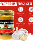 Christopher Ranch Chopped Garlic in Olive Oil Award Winning Heirloom Fresh Garlic Family Farmed Chopped Garlic in Jar for Cooking Garlic Fresh Whole Flavor Best Cooking Gifts  9 oz Pack of 2