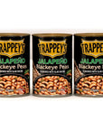 Trappeys Bacon Flavored Blackeyed Peas with Jalapenos 15 Ounce Cans Pack of 3 Bundled with a JFS Recipe Card