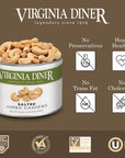 Virginia Diner  Gourmet Natural Jumbo Salted Cashews 18 Ounce Tin