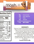 MOSH Peanut Butter Chocolate Crunch Protein Bars 12g GrassFed Protein Keto Snack GlutenFree No Added Sugar Lions Mane B12 Vitamins Supports Brain Health Workout Recovery Breakfast ToGo 12 Bars