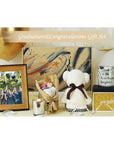 Swgglo Graduation and Congratulations Gifts for Her  Set Includes Picture FrameMarble MugTowelScented Candle and Flower