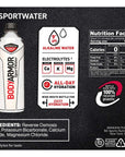 BODYARMOR SportWater Alkaline Water Superior Hydration High Alkaline Water pH 9 Electrolytes Perfect for your Active Lifestyle 1 Liter Pack of 12