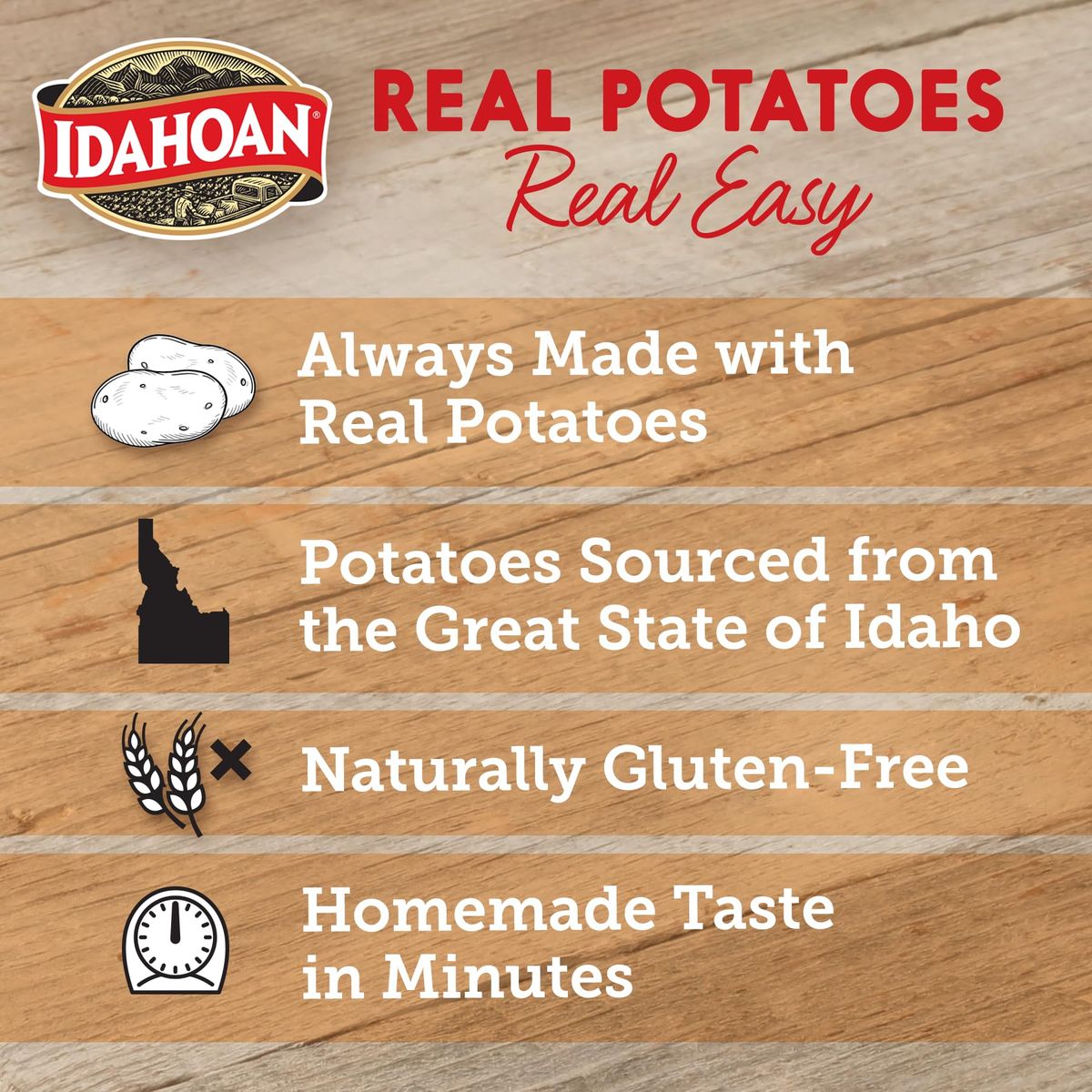 Idahoan Mashed Potatoes seasoned with Hidden Valley Original Ranch 4 oz Pack of 12