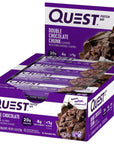 Quest Nutrition Double Chocolate Chunk Protein Bars, High Protein, Low Carb, Gluten Free, Keto Friendly, 12 Count