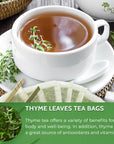 TOG999 40 Thyme Leaf Tea Bags 100 Natural  Pure Thyme Leaves Loose Leaf Thyme Herbal Tea Thyme Leaf Tea No Sugar No Caffeine No Gluten Vegan