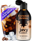 Javy Coffee Concentrate  Cold Brew Coffee Perfect for Instant Iced Coffee Cold Brewed Coffee and Hot Coffee 35 Servings  Caramel Brulee