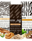 Verb Variety Pack - 15 Caffeinated Energy Bars in 3 Flavors - 90-Calorie Low Sugar Energy Bar - Nutrition Bars - Vegan Snacks - Gluten Free Breakfast Bars with Organic Green Tea, 22g (Pack of 15)