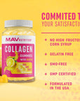 Collagen Gummies for Women | 200mg Hydrolyzed Collagen + 2500mcg Biotin, With Vitamin C, E & Zinc | Anti Aging, Hair Growth, Skin, Strong Nails | Non-GMO Gummy Vitamin Supplements | 60 Count