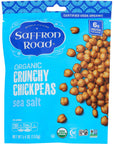 Saffron Road Organic Sea Salt Crunchy Chickpea Snack 6oz  USDA Organic Gluten Free NonGMO Halal Kosher Vegan