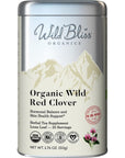 Wild Bliss Organic Red Clover Tea  Caffeine Free Loose Leaf Herbal Tea  Pharmacopoeia Potency  25 Servings