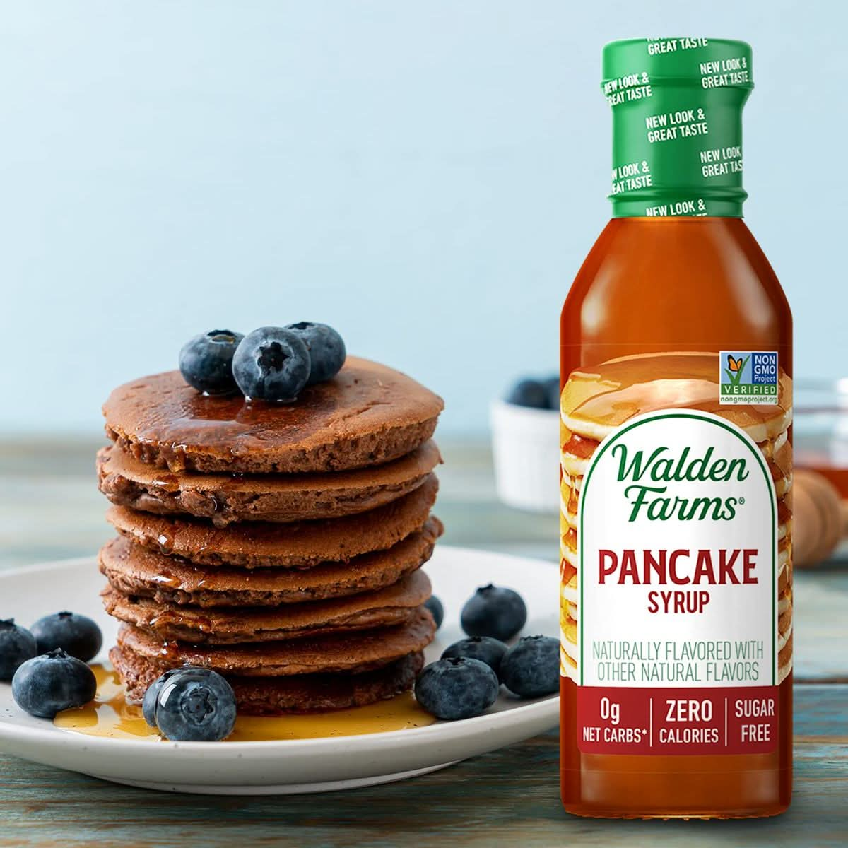 Walden Farms Pancake Syrup 12 oz Pack of 2 Sweet Syrup  Near Zero Fat Sugar and Calorie  For Pancakes Waffles French Toast Ice Cream Desserts Snacks Appetizers and Many More