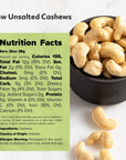 NUTS US  Cashews  Raw and Unsalted  Whole Kernels and No Shell  Fresh  Unroasted  Natural Bulk Cashews  2 LBS