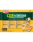 Keebler Sandwich Crackers, Single Serve Snack Crackers, Lunch Snacks, Club and Cheddar, 11oz Tray (8 Packs)