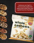 Spicy World Raw Cashews Whole 5 Pound Bulk  Unsalted Natural  Pure No Chemicals