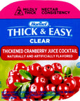 Thick  Easy Clear Thickened Cranberry Juice Cocktail Nectar Consistency 4 Ounce