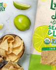 Late July Snacks Thin and Crispy Organic Tortilla Chips with Sea Salt and Lime, 10.1 oz Bag