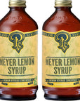 Portland Syrups Meyer Lemon Syrup  Premium Beverage Concentrate for Delicious Cocktails Tea Soda Coffee Drinks Baking and More  12 oz with 24 Servings Pack of 2